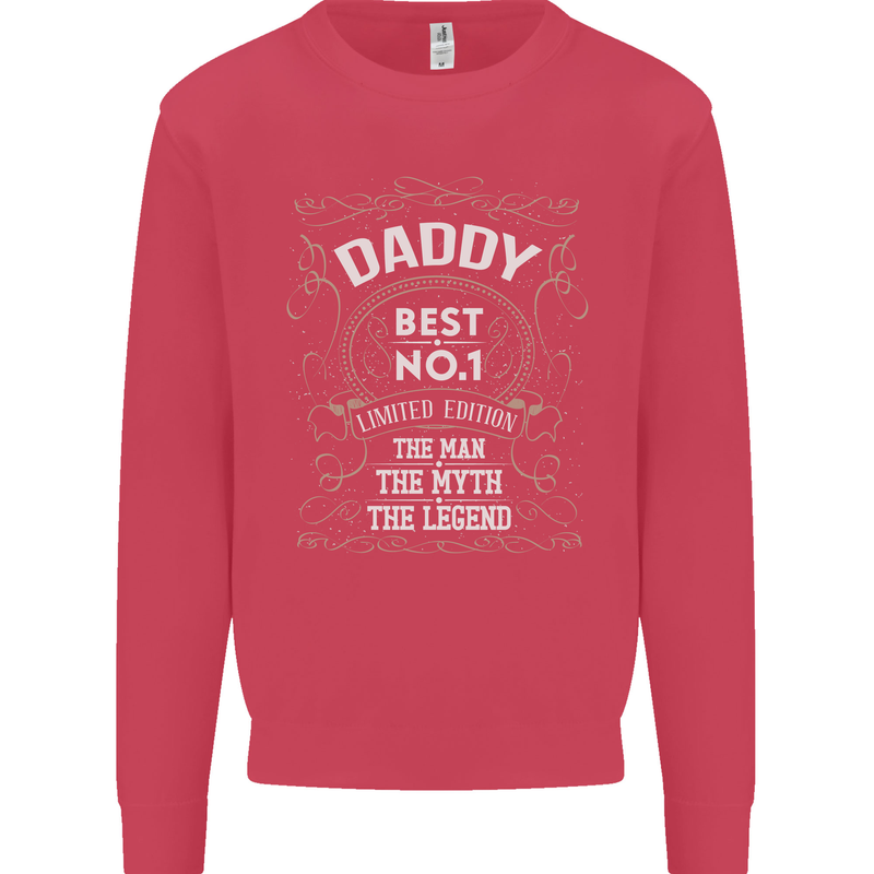 Father's Day No 1 Daddy Man Myth Legend Mens Sweatshirt Jumper Heliconia