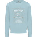 Father's Day No 1 Daddy Man Myth Legend Mens Sweatshirt Jumper Light Blue