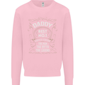 Father's Day No 1 Daddy Man Myth Legend Mens Sweatshirt Jumper Light Pink