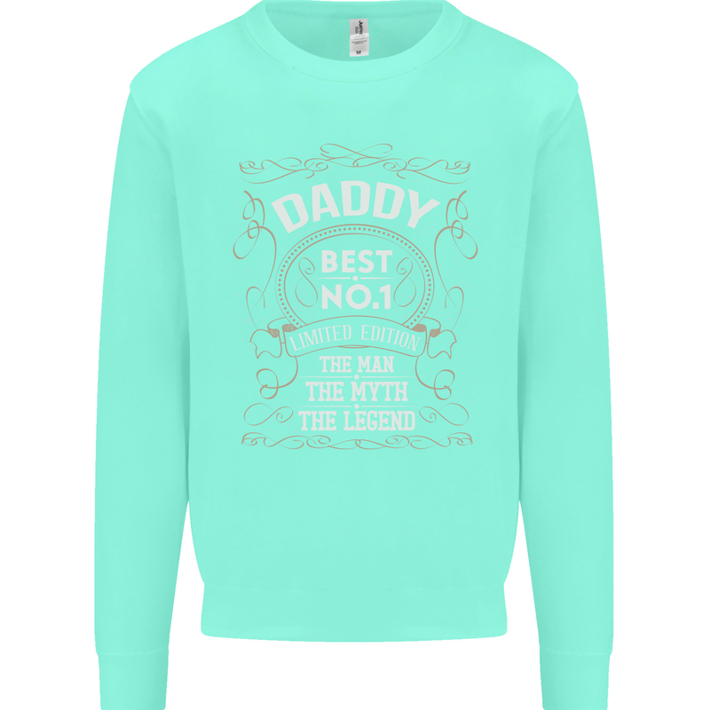 Father's Day No 1 Daddy Man Myth Legend Mens Sweatshirt Jumper Peppermint
