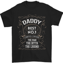 Father's Day No 1 Daddy Man Myth Legend Mens T-Shirt Cotton Gildan Black