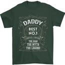 Father's Day No 1 Daddy Man Myth Legend Mens T-Shirt Cotton Gildan Forest Green