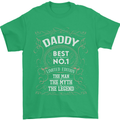 Father's Day No 1 Daddy Man Myth Legend Mens T-Shirt Cotton Gildan Irish Green