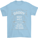 Father's Day No 1 Daddy Man Myth Legend Mens T-Shirt Cotton Gildan Light Blue