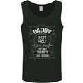 Father's Day No 1 Daddy Man Myth Legend Mens Vest Tank Top Black
