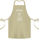 Father's Day No 1 Grandad Man Myth Legend Cotton Apron 100% Organic Khaki