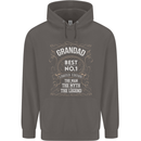 Father's Day No 1 Grandad Man Myth Legend Mens 80% Cotton Hoodie Charcoal