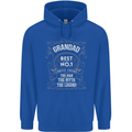 Father's Day No 1 Grandad Man Myth Legend Mens 80% Cotton Hoodie Royal Blue