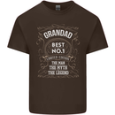 Father's Day No 1 Grandad Man Myth Legend Mens Cotton T-Shirt Tee Top Dark Chocolate