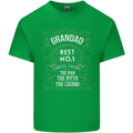 Father's Day No 1 Grandad Man Myth Legend Mens Cotton T-Shirt Tee Top Irish Green