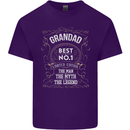 Father's Day No 1 Grandad Man Myth Legend Mens Cotton T-Shirt Tee Top Purple