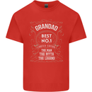 Father's Day No 1 Grandad Man Myth Legend Mens Cotton T-Shirt Tee Top Red