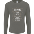 Father's Day No 1 Grandad Man Myth Legend Mens Long Sleeve T-Shirt Charcoal