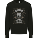 Father's Day No 1 Grandad Man Myth Legend Mens Sweatshirt Jumper Black