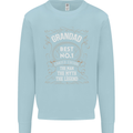 Father's Day No 1 Grandad Man Myth Legend Mens Sweatshirt Jumper Light Blue