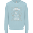 Father's Day No 1 Grandad Man Myth Legend Mens Sweatshirt Jumper Light Blue