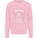Father's Day No 1 Grandad Man Myth Legend Mens Sweatshirt Jumper Light Pink