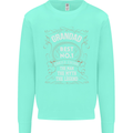 Father's Day No 1 Grandad Man Myth Legend Mens Sweatshirt Jumper Peppermint