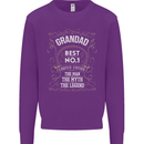 Father's Day No 1 Grandad Man Myth Legend Mens Sweatshirt Jumper Purple