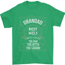 Father's Day No 1 Grandad Man Myth Legend Mens T-Shirt Cotton Gildan Irish Green