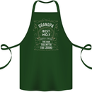 Father's Day No 1 Grandpa Man Myth Legend Cotton Apron 100% Organic Forest Green