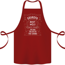 Father's Day No 1 Grandpa Man Myth Legend Cotton Apron 100% Organic Maroon