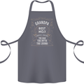 Father's Day No 1 Grandpa Man Myth Legend Cotton Apron 100% Organic Steel