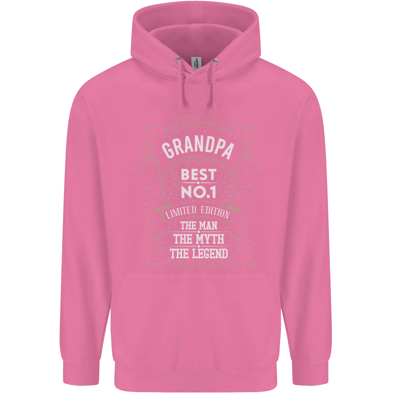 Father's Day No 1 Grandpa Man Myth Legend Mens 80% Cotton Hoodie Azelea
