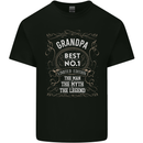 Father's Day No 1 Grandpa Man Myth Legend Mens Cotton T-Shirt Tee Top Black