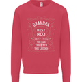 Father's Day No 1 Grandpa Man Myth Legend Mens Sweatshirt Jumper Heliconia