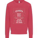 Father's Day No 1 Grandpa Man Myth Legend Mens Sweatshirt Jumper Heliconia