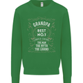 Father's Day No 1 Grandpa Man Myth Legend Mens Sweatshirt Jumper Irish Green