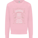 Father's Day No 1 Grandpa Man Myth Legend Mens Sweatshirt Jumper Light Pink