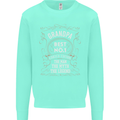Father's Day No 1 Grandpa Man Myth Legend Mens Sweatshirt Jumper Peppermint