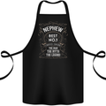 Father's Day No 1 Nephew Man Myth Legend Cotton Apron 100% Organic Black