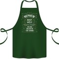 Father's Day No 1 Nephew Man Myth Legend Cotton Apron 100% Organic Forest Green