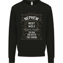 Father's Day No 1 Nephew Man Myth Legend Kids Sweatshirt Jumper Black