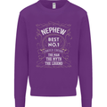 Father's Day No 1 Nephew Man Myth Legend Kids Sweatshirt Jumper Purple