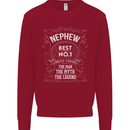 Father's Day No 1 Nephew Man Myth Legend Kids Sweatshirt Jumper Red