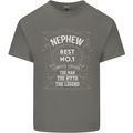 Father's Day No 1 Nephew Man Myth Legend Kids T-Shirt Childrens Charcoal