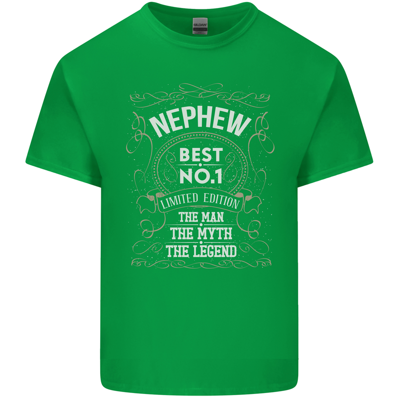 Father's Day No 1 Nephew Man Myth Legend Kids T-Shirt Childrens Irish Green