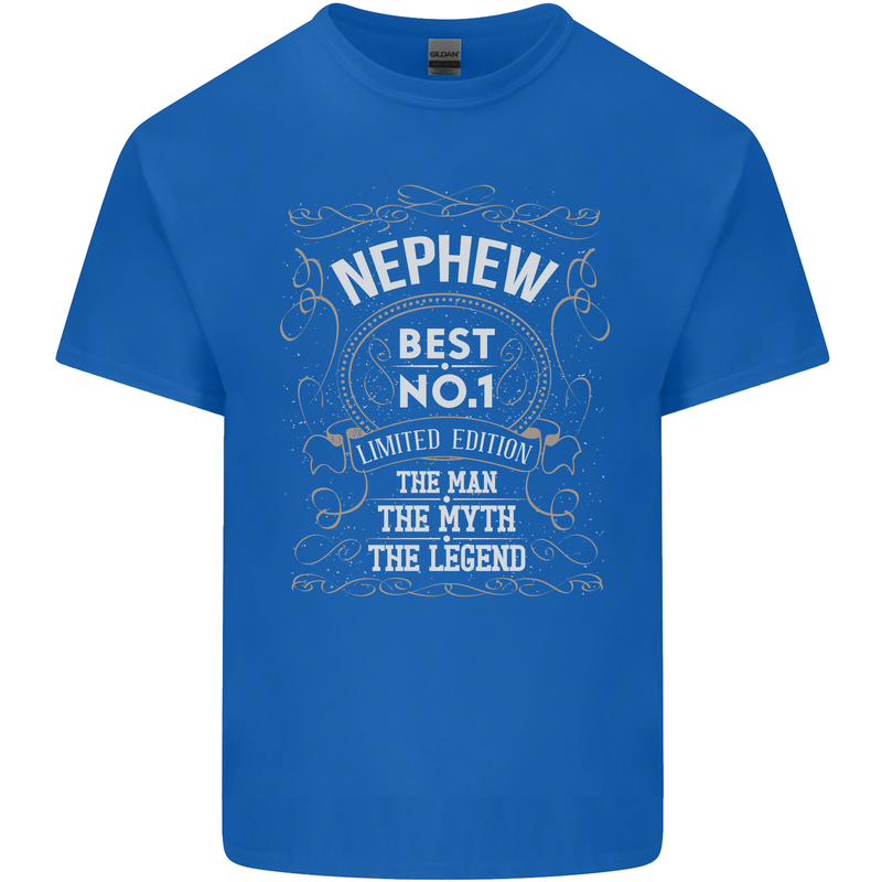 Father's Day No 1 Nephew Man Myth Legend Kids T-Shirt Childrens Royal Blue