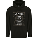 Father's Day No 1 Nephew Man Myth Legend Mens 80% Cotton Hoodie Black