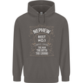 Father's Day No 1 Nephew Man Myth Legend Mens 80% Cotton Hoodie Charcoal