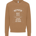 Father's Day No 1 Nephew Man Myth Legend Mens Sweatshirt Jumper Caramel Latte