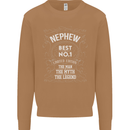 Father's Day No 1 Nephew Man Myth Legend Mens Sweatshirt Jumper Caramel Latte