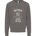 Father's Day No 1 Nephew Man Myth Legend Mens Sweatshirt Jumper Charcoal