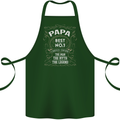 Father's Day No 1 Papa Man Myth Legend Cotton Apron 100% Organic Forest Green