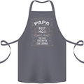 Father's Day No 1 Papa Man Myth Legend Cotton Apron 100% Organic Steel