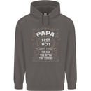 Father's Day No 1 Papa Man Myth Legend Mens 80% Cotton Hoodie Charcoal